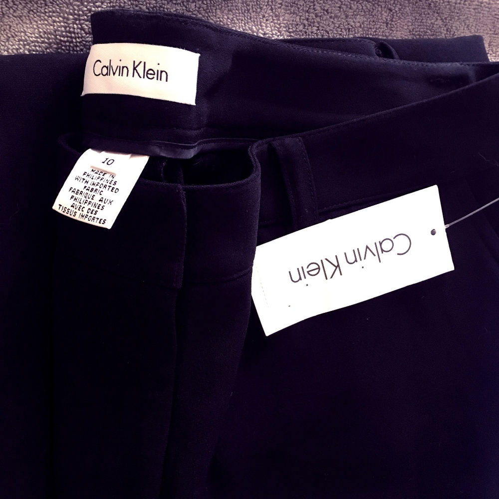 Calvin Klein Women's Straight Black Suit Pants